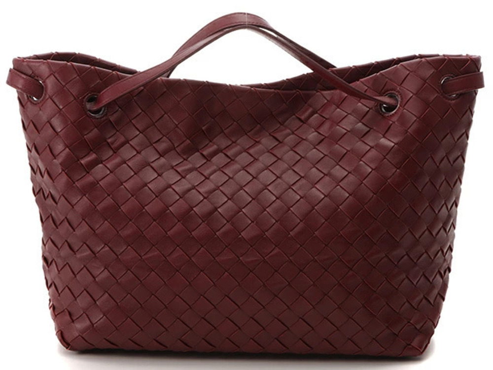 Bottega Veneta handbag tote bag Intrecciato Bordeaux Purple Brown